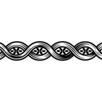 Intricate Celtic Wave Border, Vintage Style vector