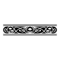 Art Nouveau Mushroom Border, Elegant Decorative Element, Ornament vector