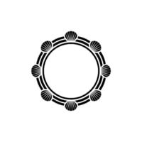 Oceanic Shell Frame, Minimalist vector
