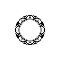Ancient Circle, Mystical Frame, Ritual Symbol, Dark Elegance vector