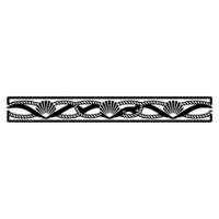 Nautical Border Shells Rope Decorative Element vector