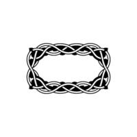 Intricate Celtic Knot Frame, Vintage, Minimalist Ornamentation vector