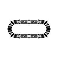Geometric Deco Frame, Stylized Ornament, Minimalist vector