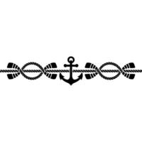 Nautical Anchor Rope Motif, Minimalist vector