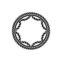 Intricate Rope and Leaf Border, Vintage Element vector