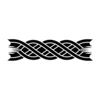 Intricate Celtic Knot Border, Minimalist, Pattern - Weaving vector