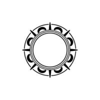 Circular Nautical Emblem, Vintage Style vector