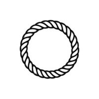 Intricate Rope Circle, Minimalist, Nautical vector