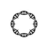 Intricate Celtic Circle, Minimalist, Symbolic Border, Ornamental vector