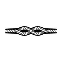 Intertwined Eternity Minimalist Rope Knot Symbol vector