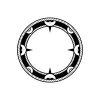 Nautical Compass, Stylized vector