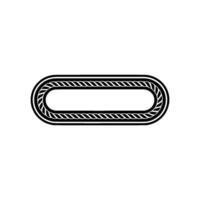 Minimalist Rope Outline, Circular Emblem vector