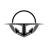 Nautical Emblem Strength, Journey, and Horizon vector