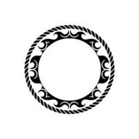Tribal Circle Frame, Vintage Nautical vector