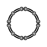 Circular Shell Motif, Minimalist, Symbolic Pattern vector