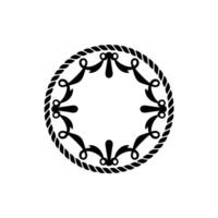 Intricate Rope Border, Vintage Circular Emblem vector