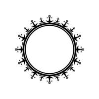 Nautical Anchor Frame Minimalist Maritime vector