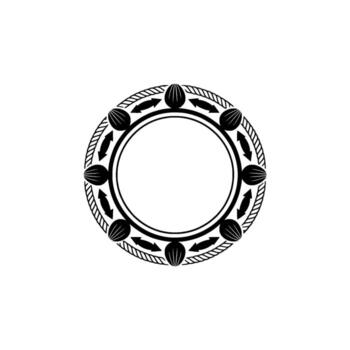 Circular Emblem Abstract Progression, Symbolic Rotation vector