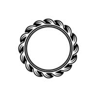 Intricate Rope Frame, Vintage, Circular Emblem vector