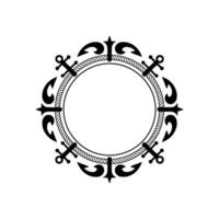 Ornate Circular Frame, Gothic Revival, Decorative Border vector