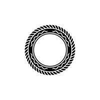 Circular Wave Emblem, Minimalist vector