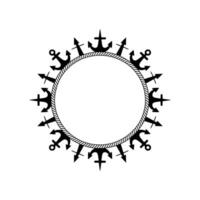 Nautical Anchor Frame Classic Maritime vector