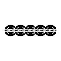 Minimalist Rope Border, Geometric Rhythm vector