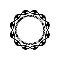 Abstract Circular Emblem, Tribal Motif, Minimalist, Decorative vector