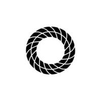 Interwoven Circle, Minimalist Emblem, Circular Motif, Abstract vector