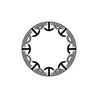 Geometric Celtic Circle, Intricate Ornamentation, Vintage vector