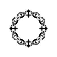 Elegant Circular Ornament, Vintage, Minimalist Frame - Border vector