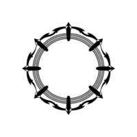 Circular Nautical Frame, Minimalist vector