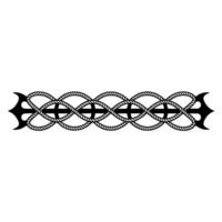 Intricate Celtic Knot Border, Vintage Style, Textile vector