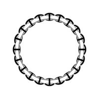 Nautical Circle Frame, Minimalist, Monochrome vector
