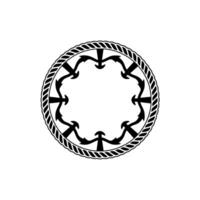 Circular Emblem, Geometric Pattern, Minimalist, Symbolic Motif vector