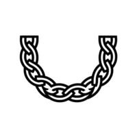 Intertwined Celtic Chain Symbol of Unity and Heritage vector