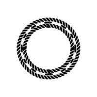 Intertwined Rope Circle, Minimalist Emblem, Illustration vector