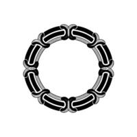 Intricate Black Chain Ornament, Minimalist vector