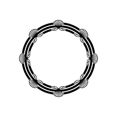 Elegant Seashell Border, Minimalist