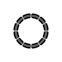 Circular Sandwich Emblem, Minimalist Branding vector