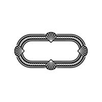 Art Deco Oval Frame, Geometric Ornamentation vector