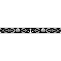Nautical Border Anchor, Rope, and Seashell Motif, Marine vector