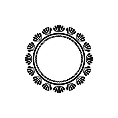 Intricate Seashell Border, Vintage Element
