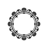 Nautical Frame Shells, Anchors, and Coastal Elegance vector