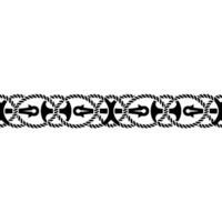 Rustic Rope Border, Western Motif, Vintage vector