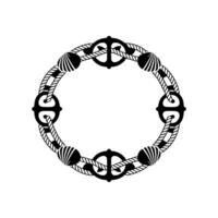 Nautical Circle Frame, Vintage Maritime - Emblem vector