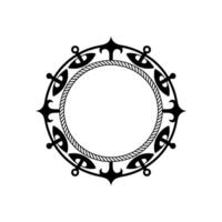 Nautical Frame, Vintage, Circular Ornamentation vector