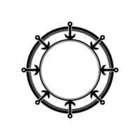 Nautical Anchor Frame, Vintage Maritime - Minimalist vector