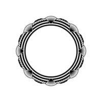 Art Deco Circular Frame, Elegant Ornamentation, Ornament vector
