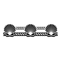 Nautical Shell Border, Vintage Style Illustration, Shells vector
